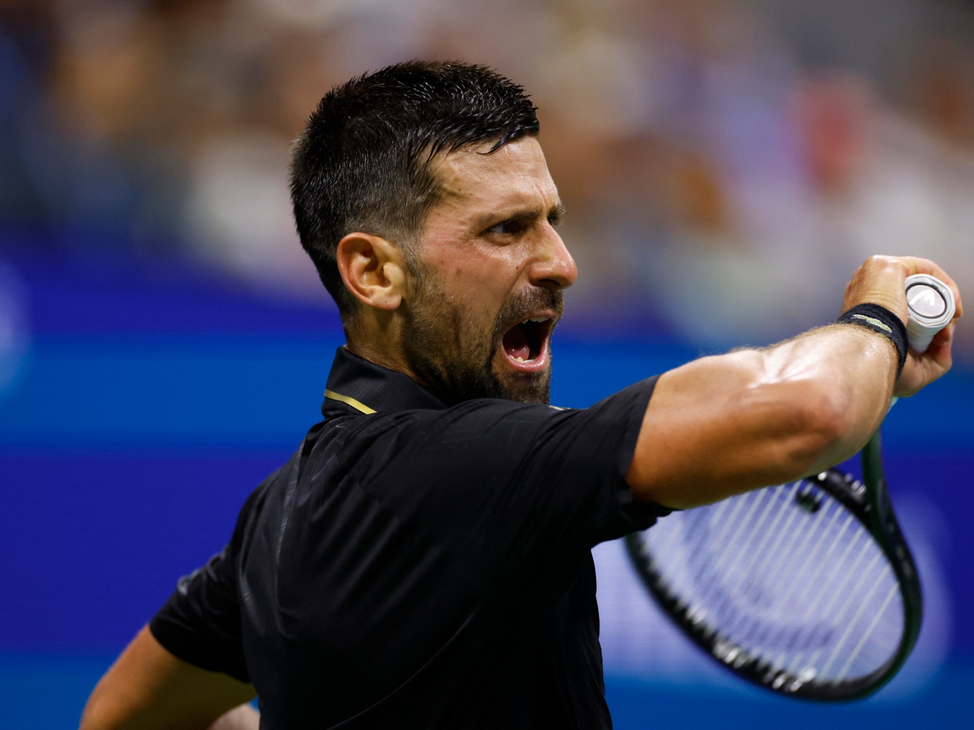 Novak Djokovic battles to win first round match at US Open