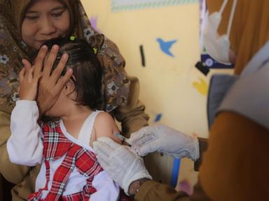 Indonesia launches a measles vaccination campaign after 17 die in an outbreak