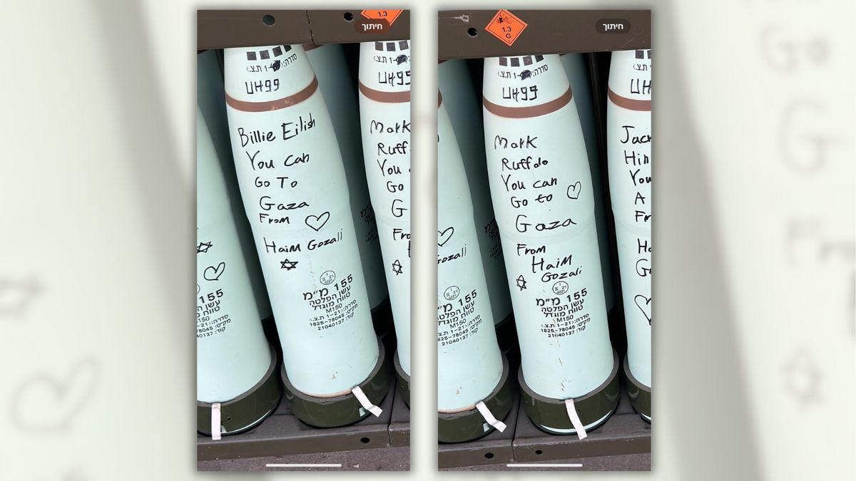 What we know about rumored images of Billie Eilish, Mark Ruffalo’s names written on Israeli bombs