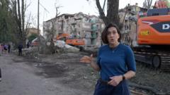 BBC reports from scene of deadly Russian attack on Kyiv
