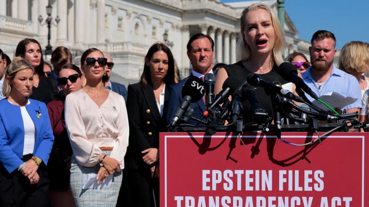 Watch Epstein survivors call for full release of files at news conference