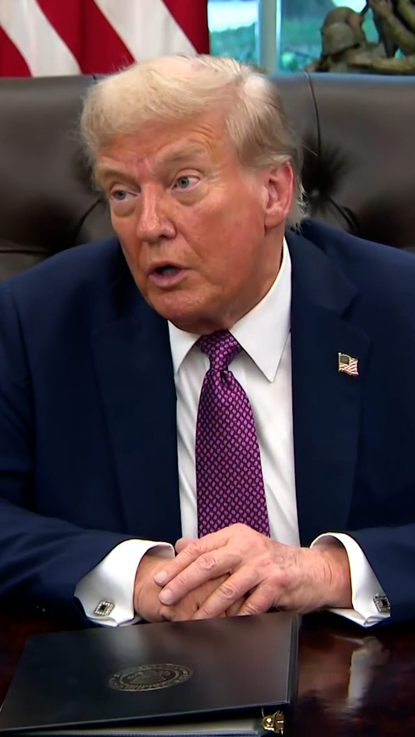 Trump defends vaccine usage