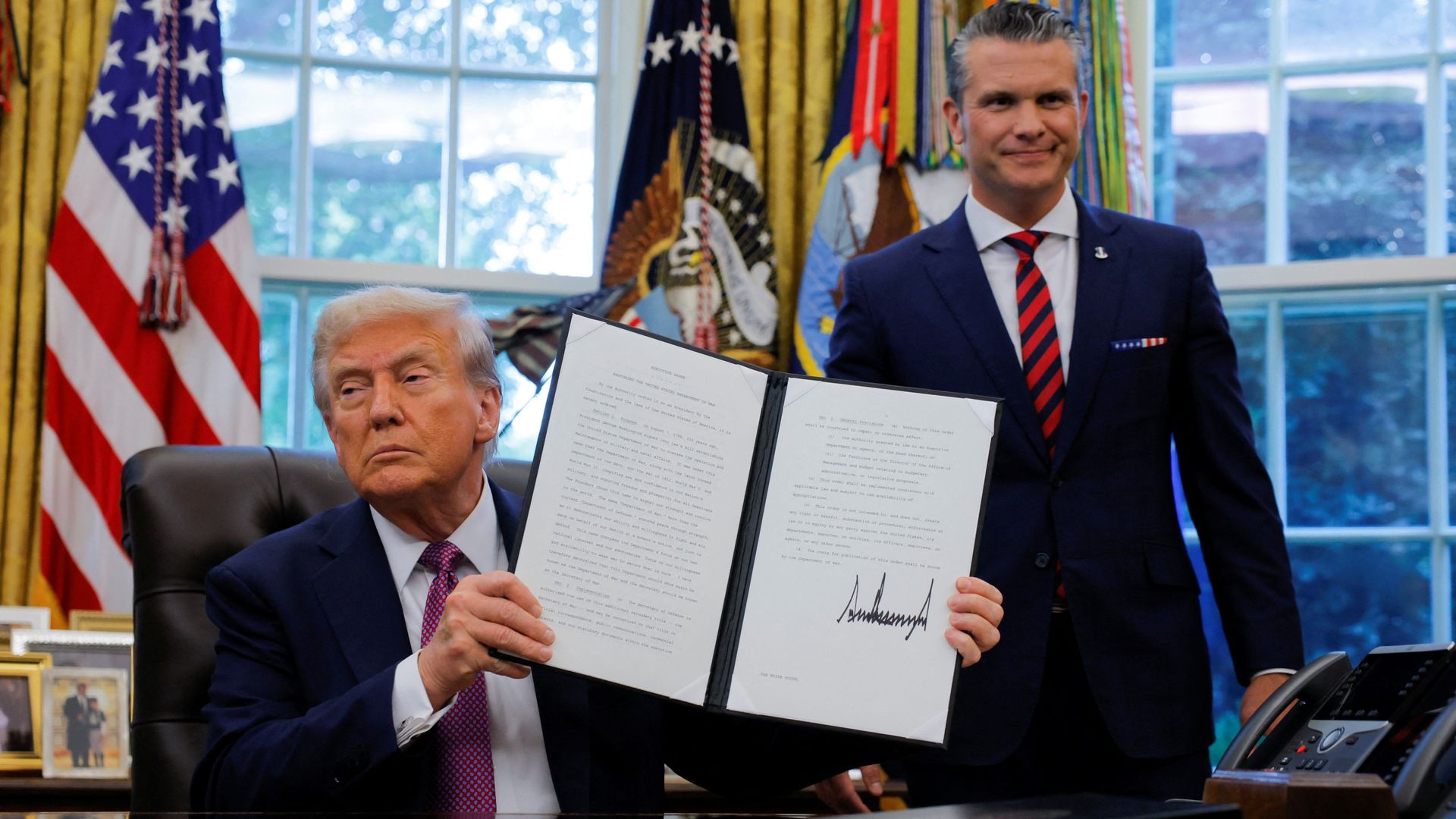 Trump explains why he’s rebranding Pentagon as Department of War