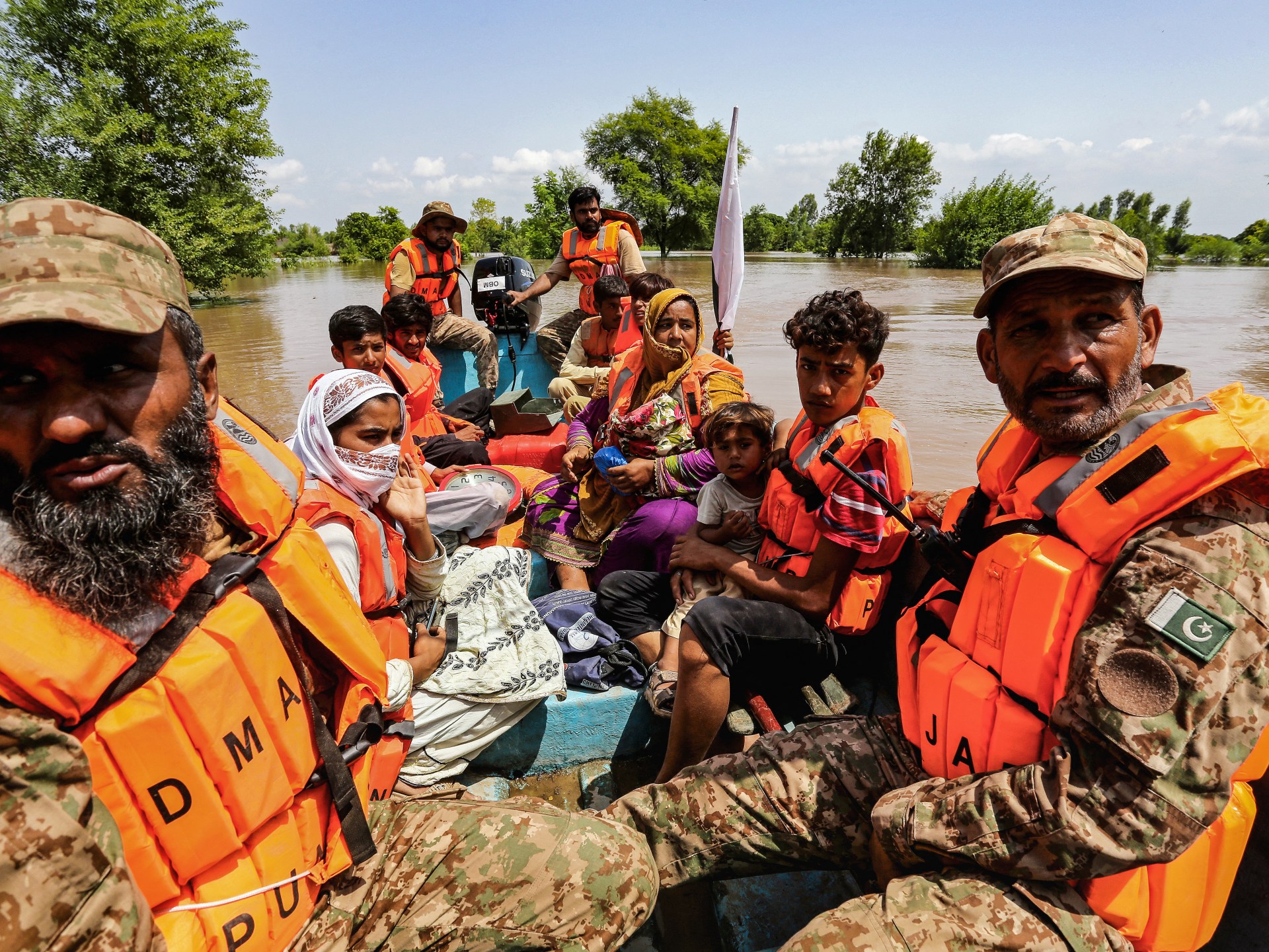 Five people dead as rescue boat overturns in Pakistan floods