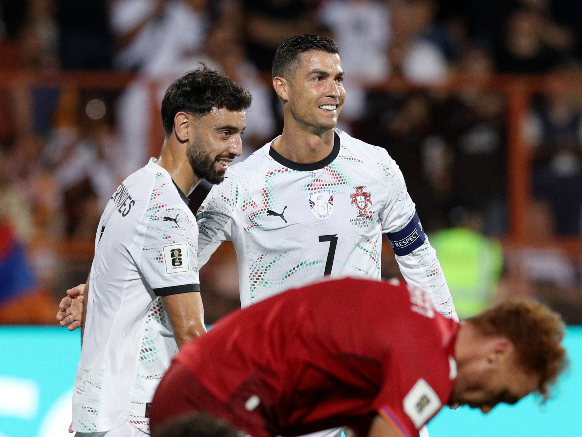 Ronaldo nets twice for Portugal in emotional World Cup qualifier in Armenia