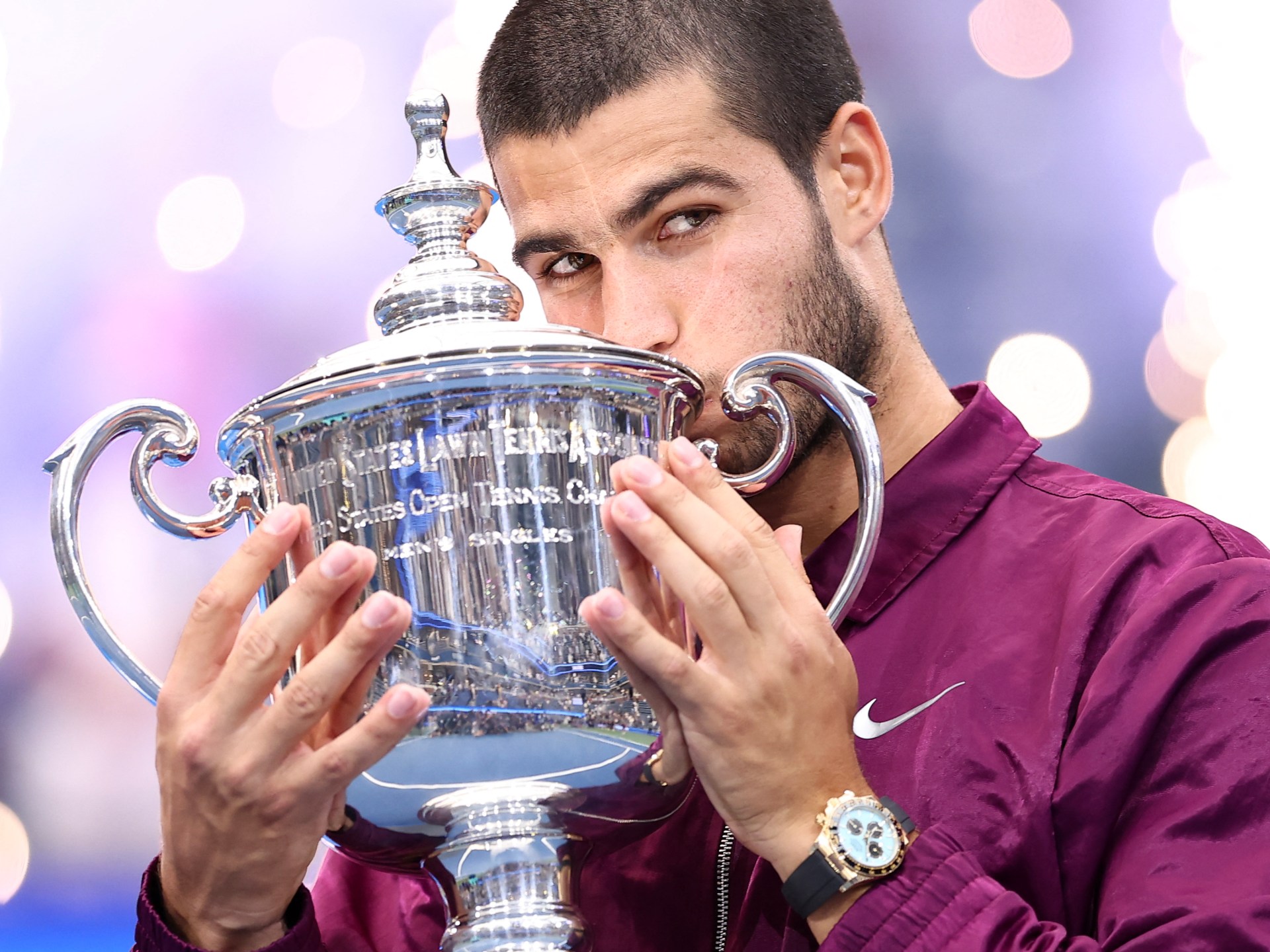 Alcaraz beats Sinner to lift US Open 2025 trophy as Trump watches on