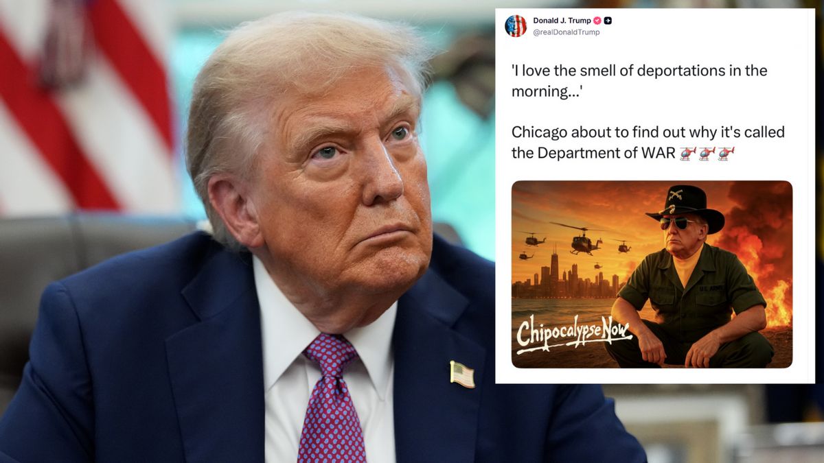 Trump posted meme about Chicago that said, ‘I love the smell of deportations in the morning’