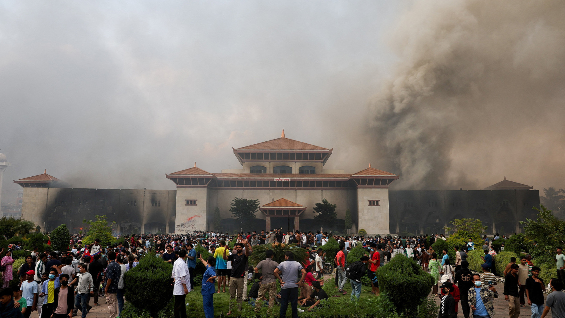 Nepal parliament set ablaze amid anti-corruption protests