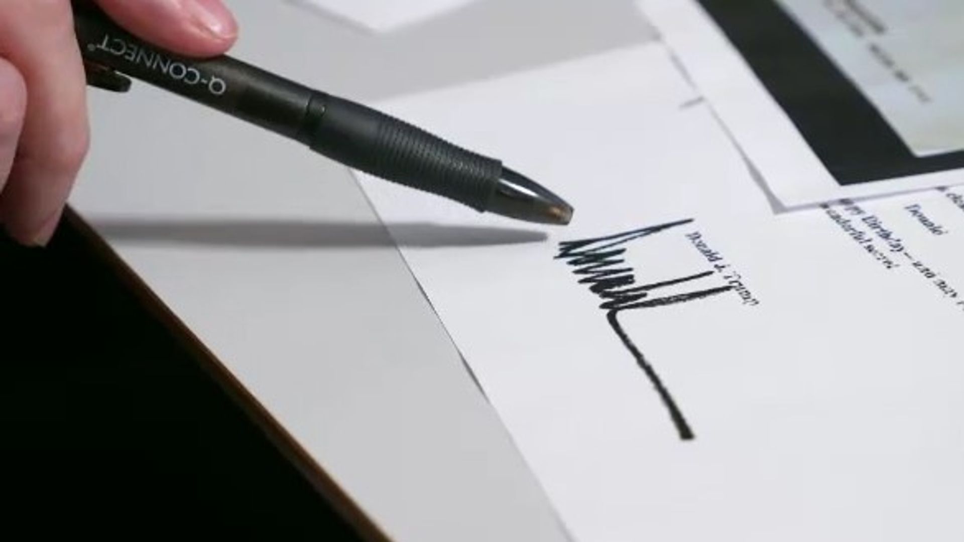 Handwriting expert examines ‘Trump signature’ in Epstein birthday book
