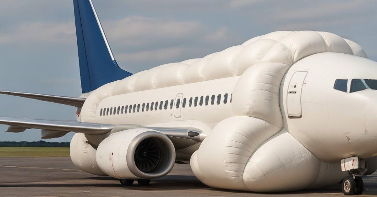 Bizarre ‘crash-proof’ plane covers itself in giant airbags to keep you safe
