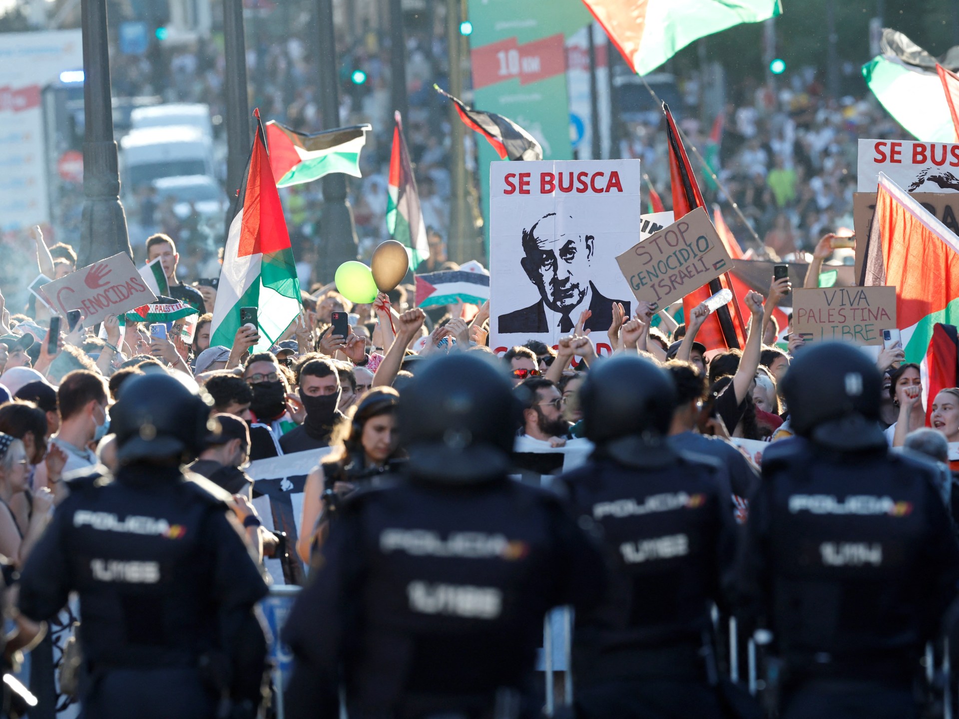 Spain’s Vuelta cycling finale abandoned after pro-Palestine protests