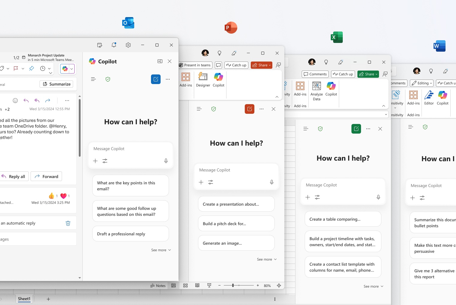 Copilot Chat comes to M365 apps for no extra cost