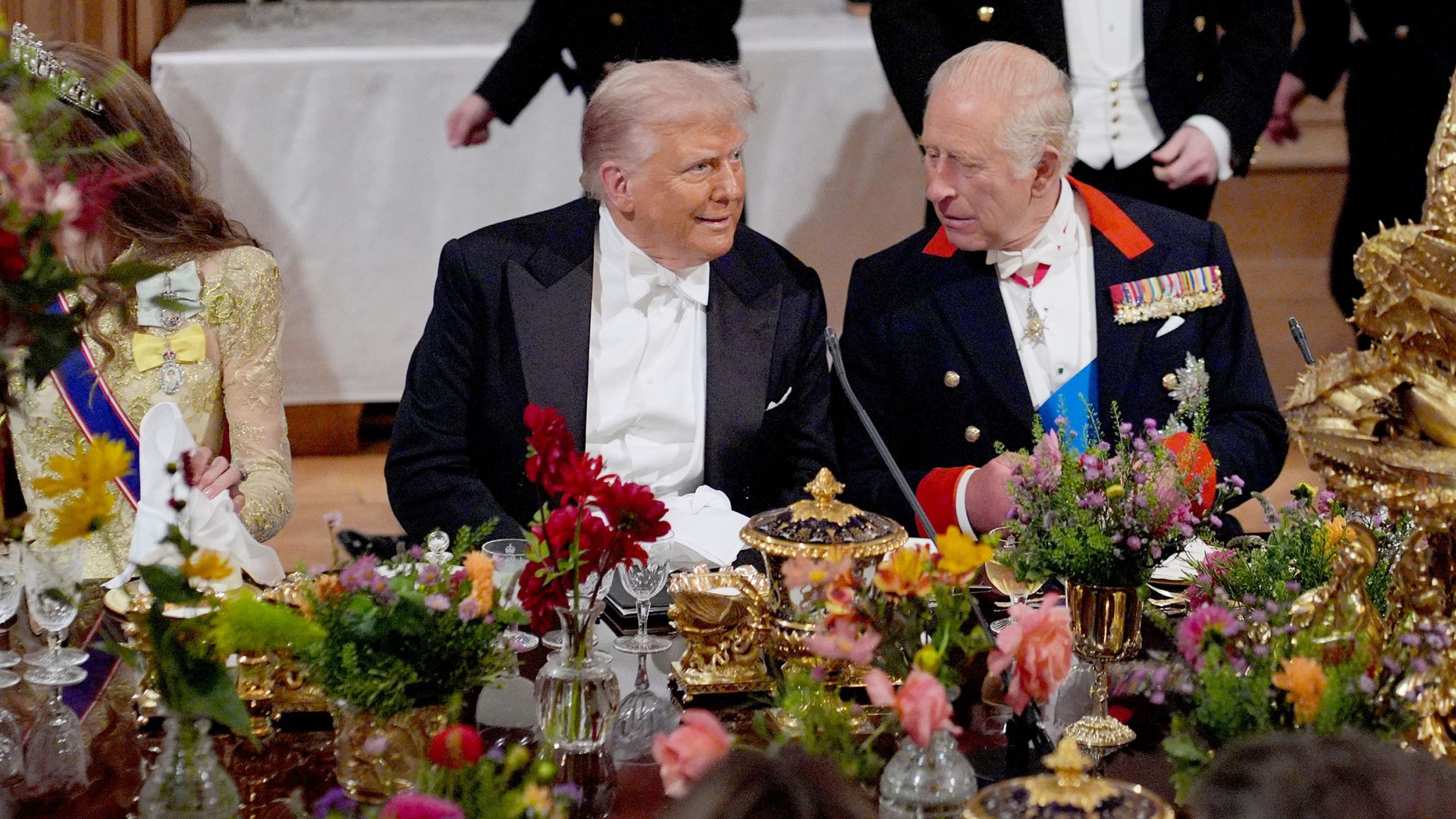 Trump hails ‘highest honour of my life’ at state banquet – as King references trade, Ukraine and environment