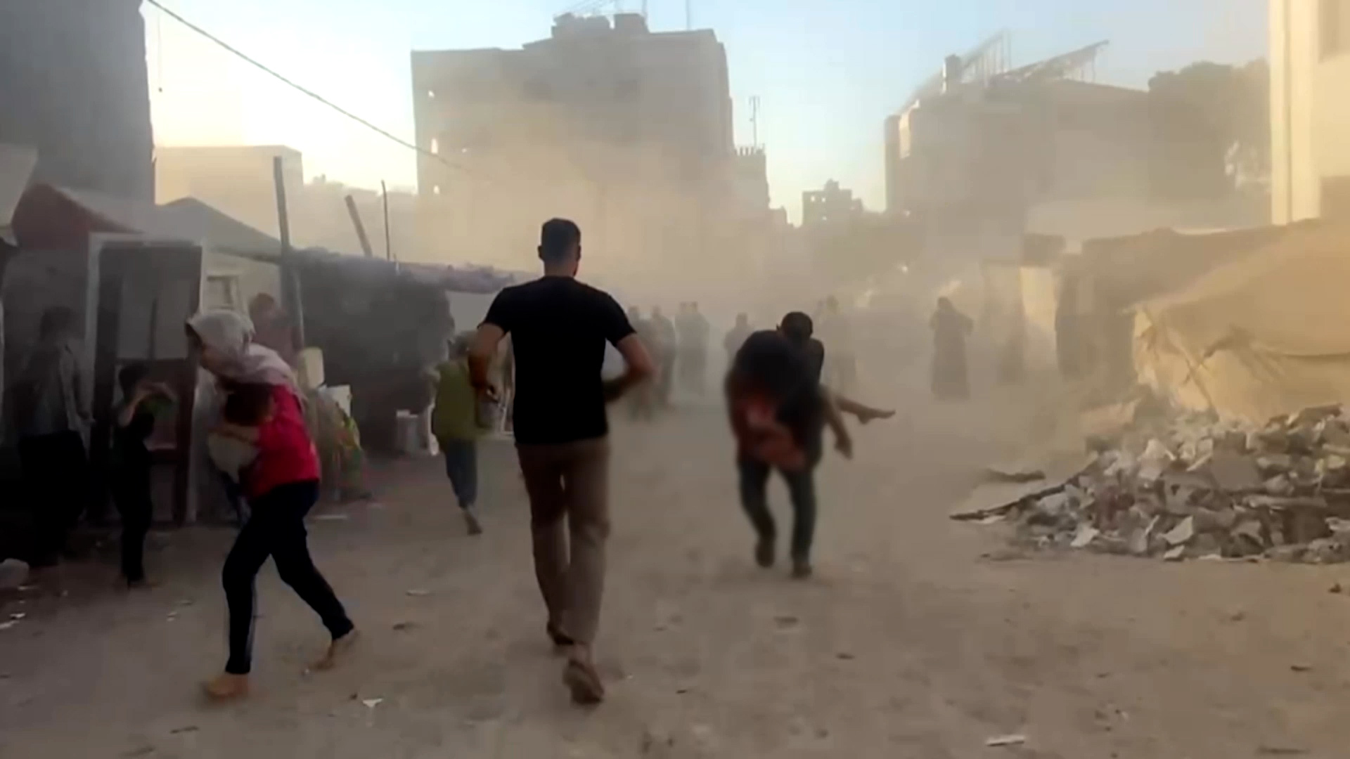 Aftermath of deadly Israeli strikes near Gaza hospitals
