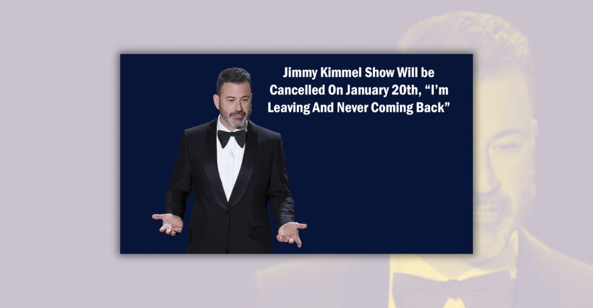 Jimmy Kimmel Announced He Is Canceling His Show After Trump’s Inauguration?