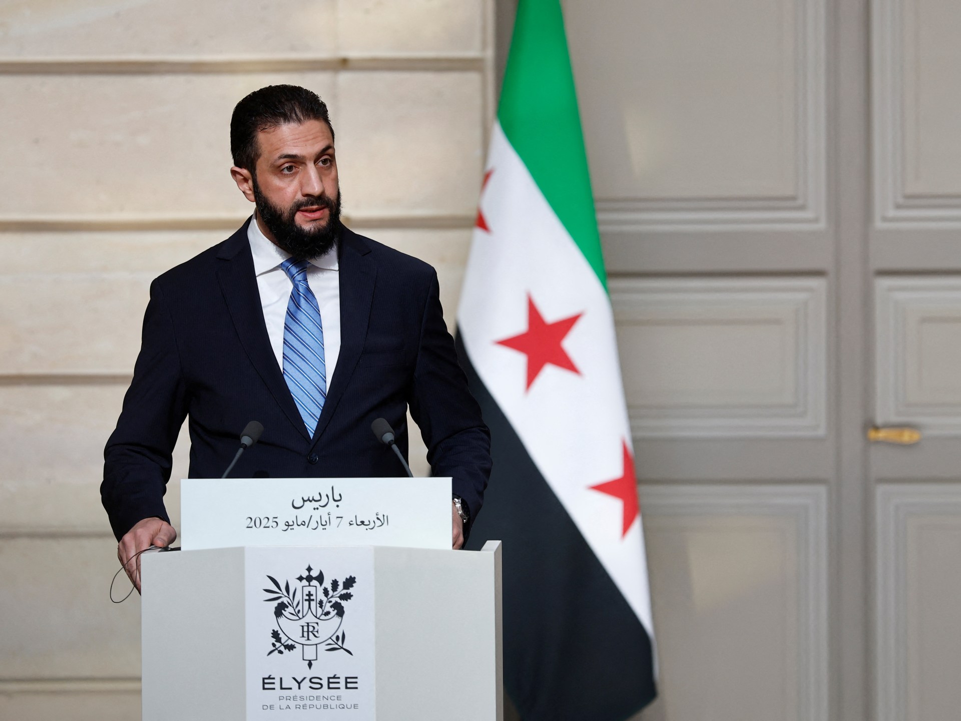 Syria’s al-Sharaa renews call for US to formally drop sanctions