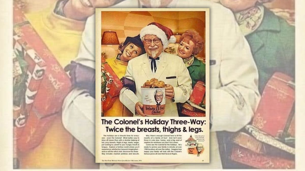 Vintage KFC Ad Promoted ‘The Colonel’s Holiday 3-Way’?