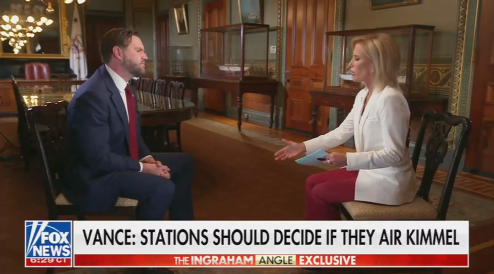 ‘Why should the government chime in?’: Fox News host presses JD Vance over Kimmel
