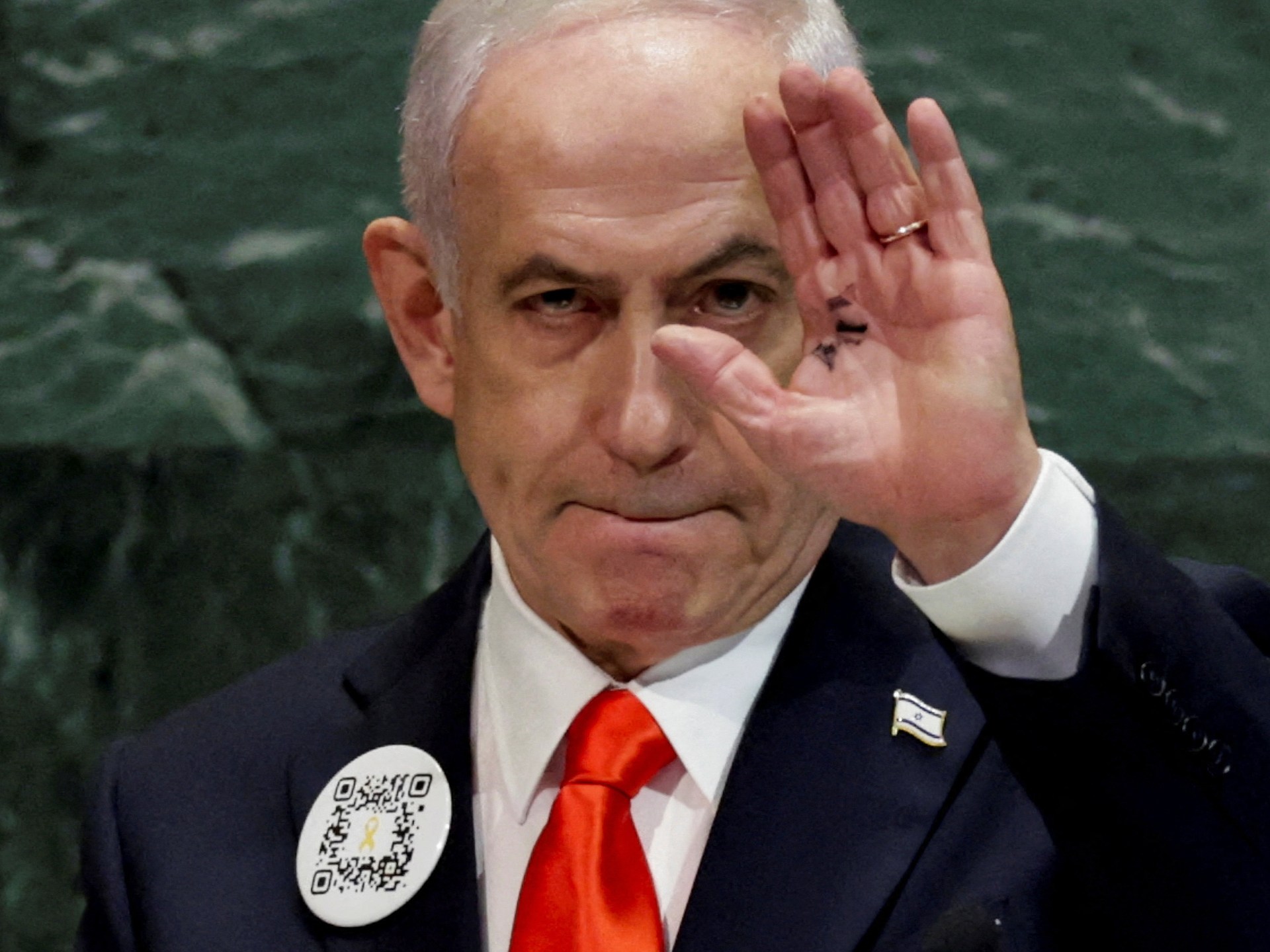 Netanyahu UNGA address sees props, accusations, and protests
