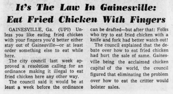 Fried Chicken Law