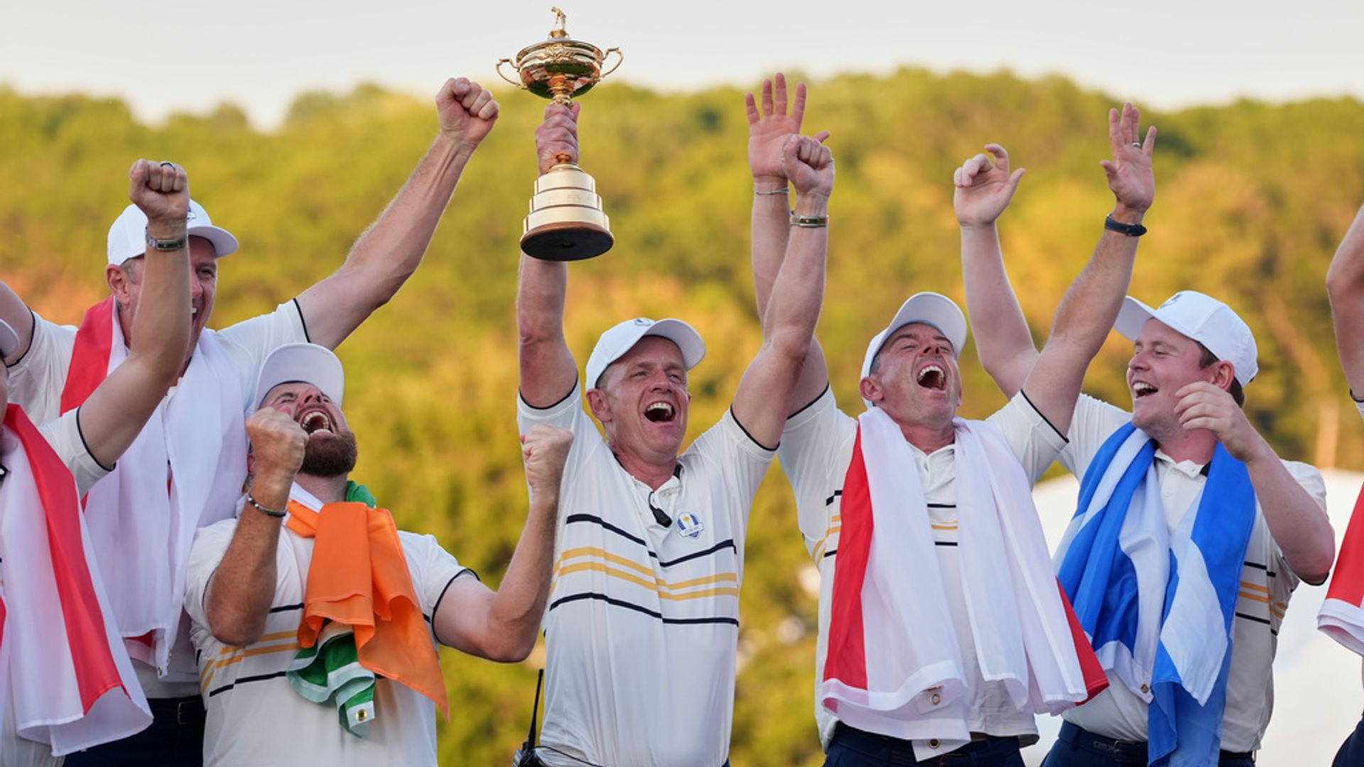 ‘We’re going to celebrate like there is no tomorrow’: Team Europe win Ryder Cup