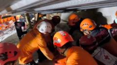 ‘It’s safe now’: See students pulled from rubble of collapsed Indonesian school