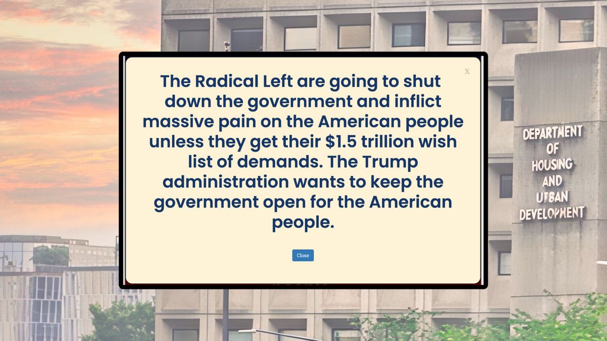 Investigating claims HUD website’s ‘radical left’ pop-ups violated Hatch Act