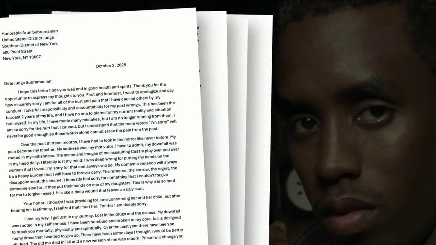 Diddy apologizes to women who accused him of abuse in letter to judge