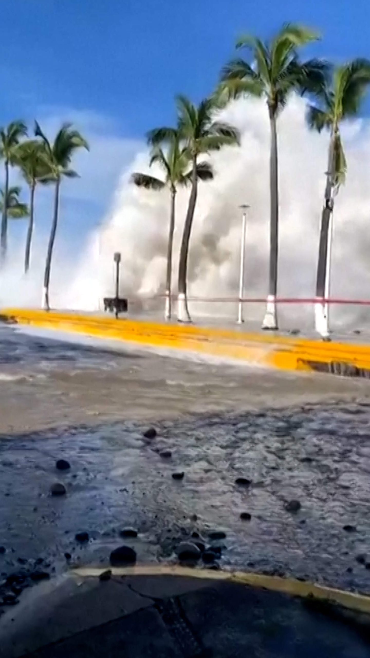 Waves hit Puerto Vallarta as Hurricane Priscilla looms