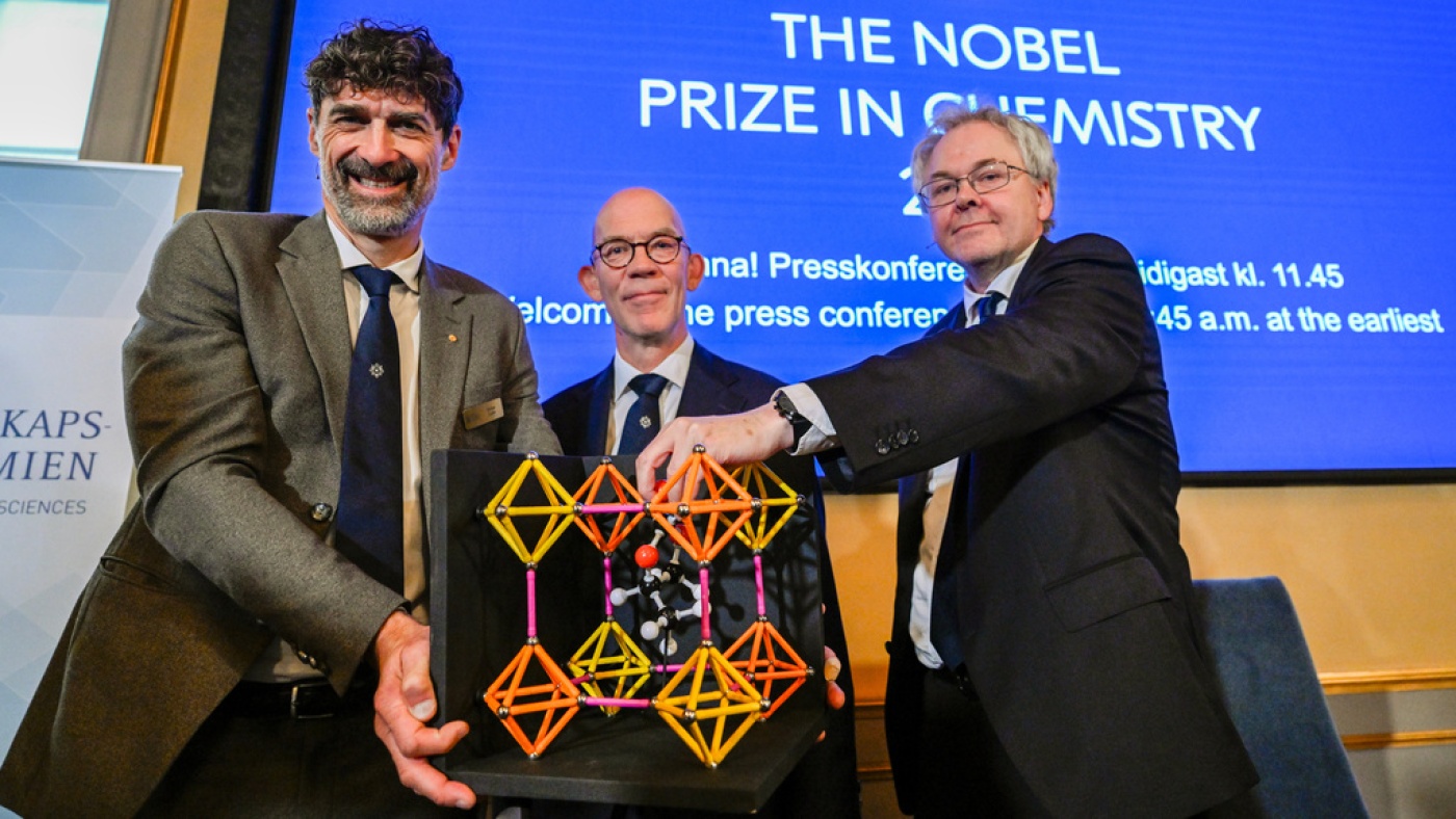 Research on metal-organic frameworks gets the chemistry Nobel Prize