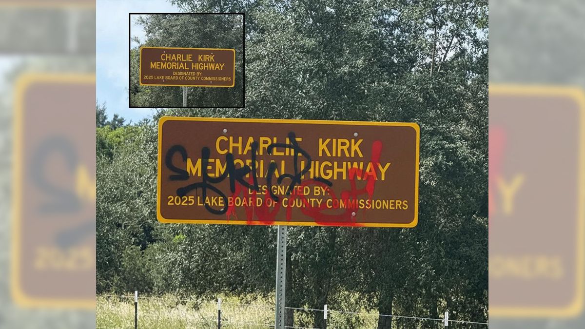 Don’t fall for photo of vandalized Charlie Kirk Memorial Highway sign in Florida