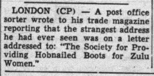 The Society for Providing Hobnailed Boots for Zulu Women