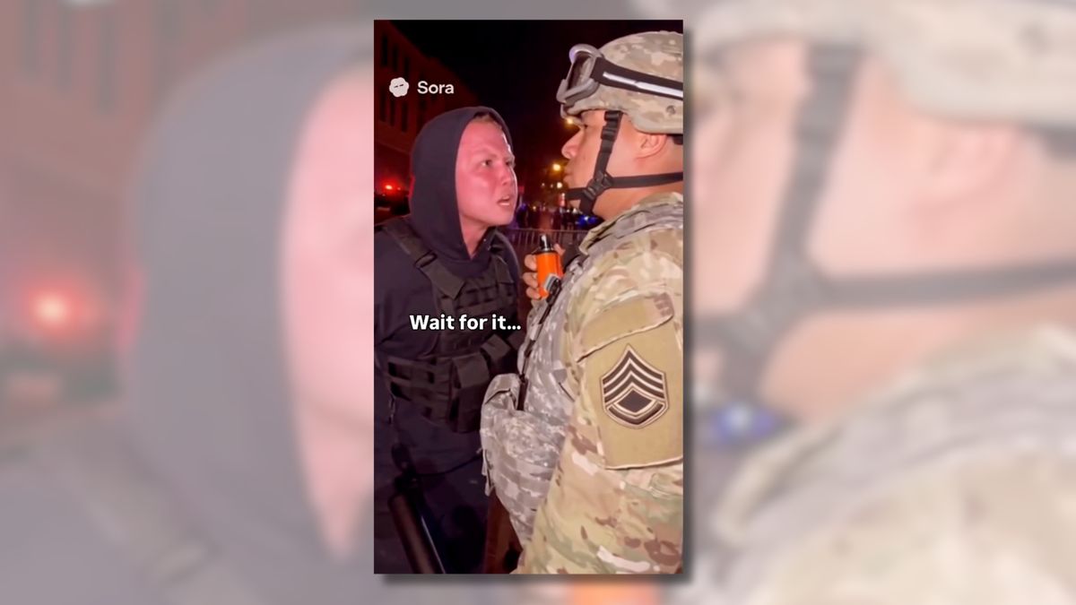 Video showing protester being pepper-sprayed by ‘Sgt. Pepper’ is AI nonsense