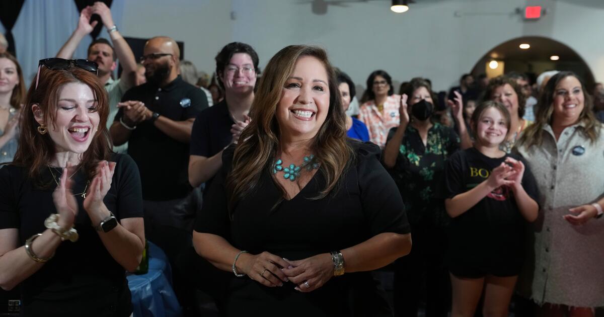 Barabak: She won a landslide election. But Trump and Jeffrey Epstein have her stuck in limbo