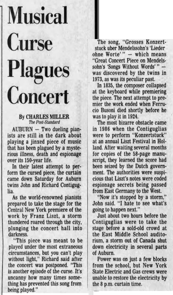 The curse of “Grosses Konzertstuck uber Mendelssohn’s Lieder ohne Worte”