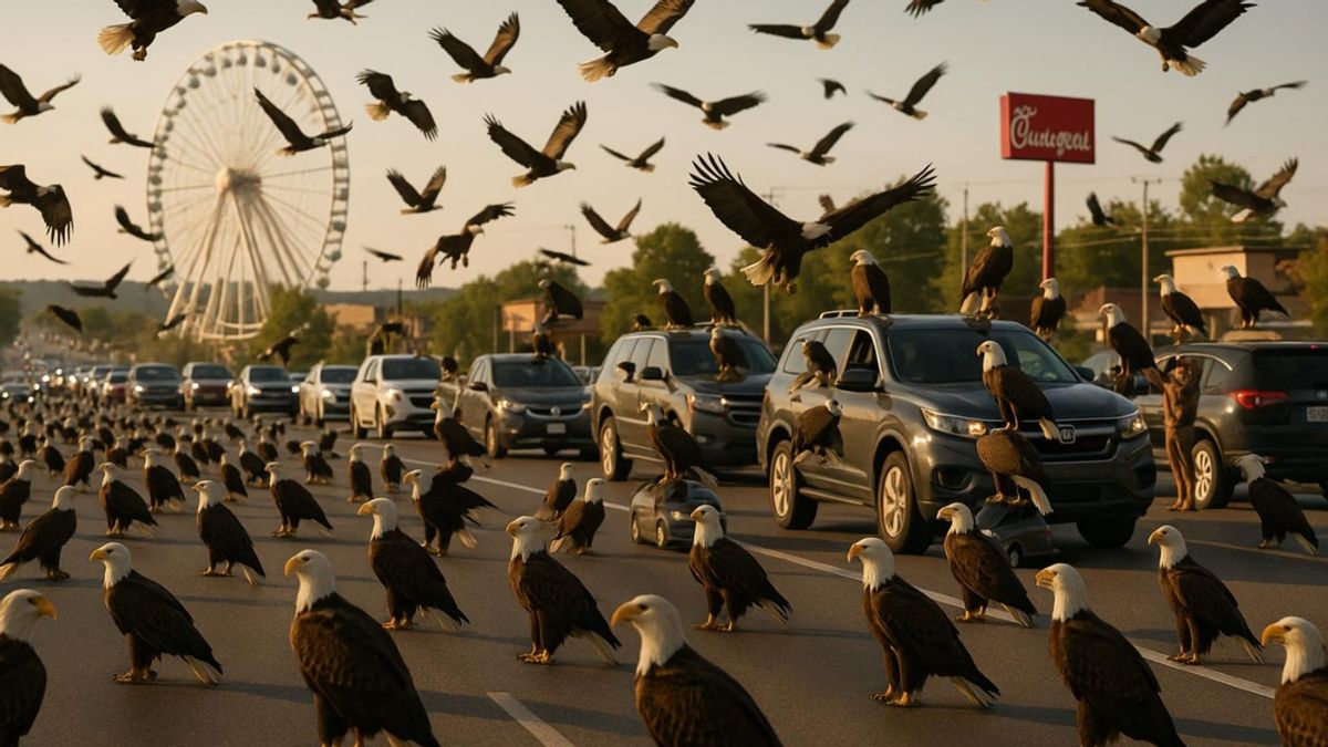 Rumor that bald eagles blocked Missouri highway is flight of fancy