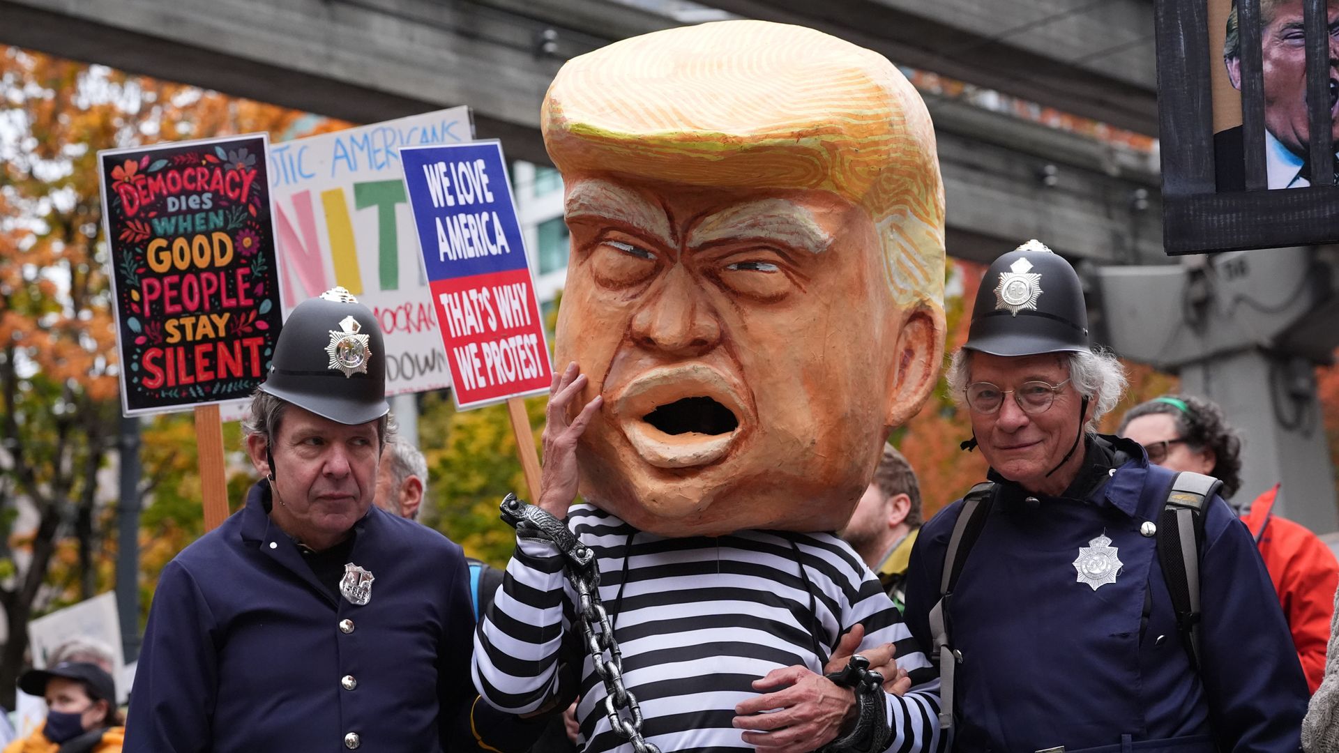Tweety McTreason mocks ‘No Kings’ protests with AI video of himself dropping brown sludge on protesters from jet