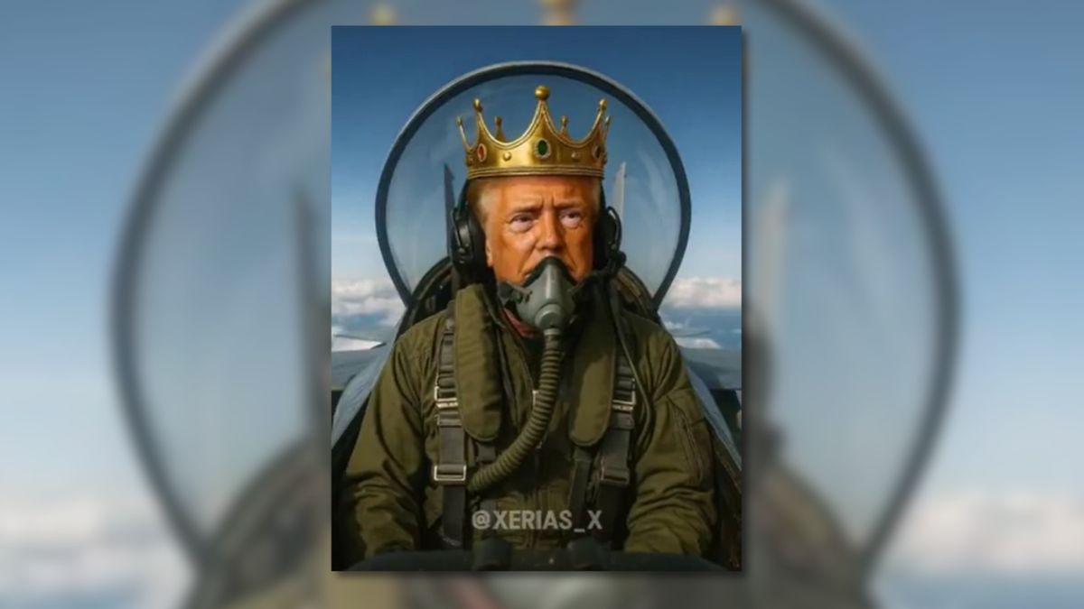 Trump posted AI video of him poop-bombing protesters?