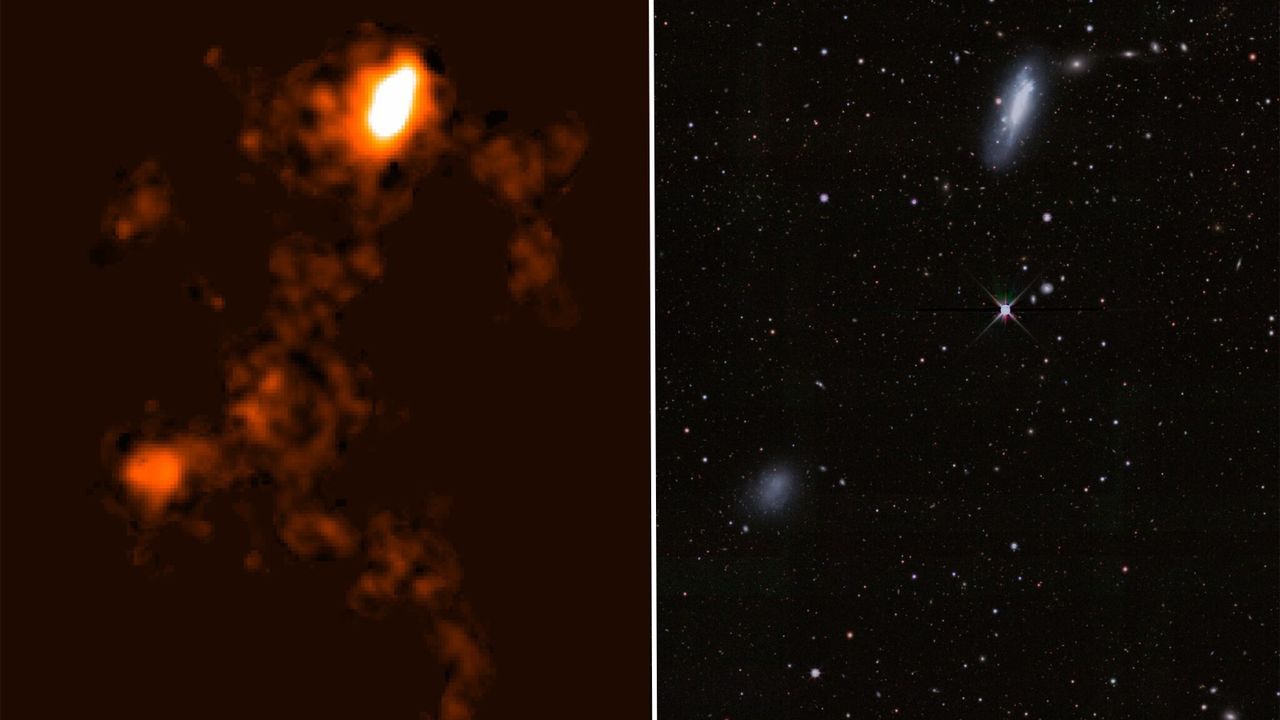 Astronomers spot giant hidden ‘bridge’ and record-breaking tail between 2 dwarf galaxies