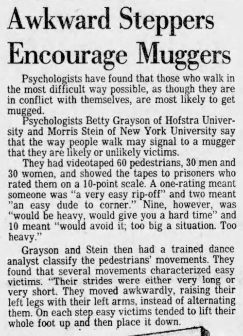 How to avoid getting mugged