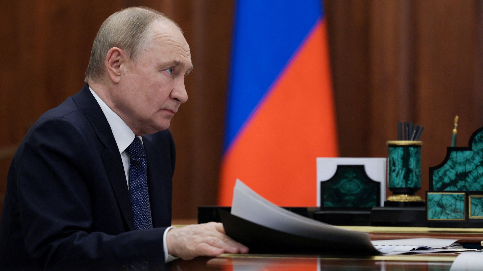 Putin criticises Trump’s sanctions on oil firms – as Russian jets ‘briefly enter NATO airspace’
