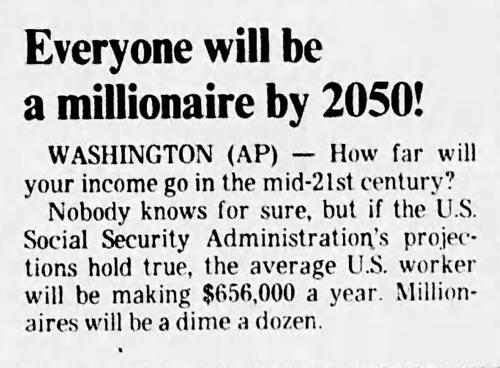 How soon until we’re all millionaires?