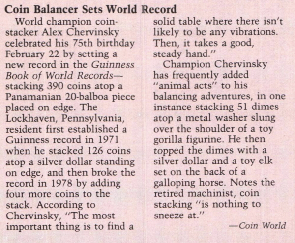 The Coin Balancing of Alex Chervinsky