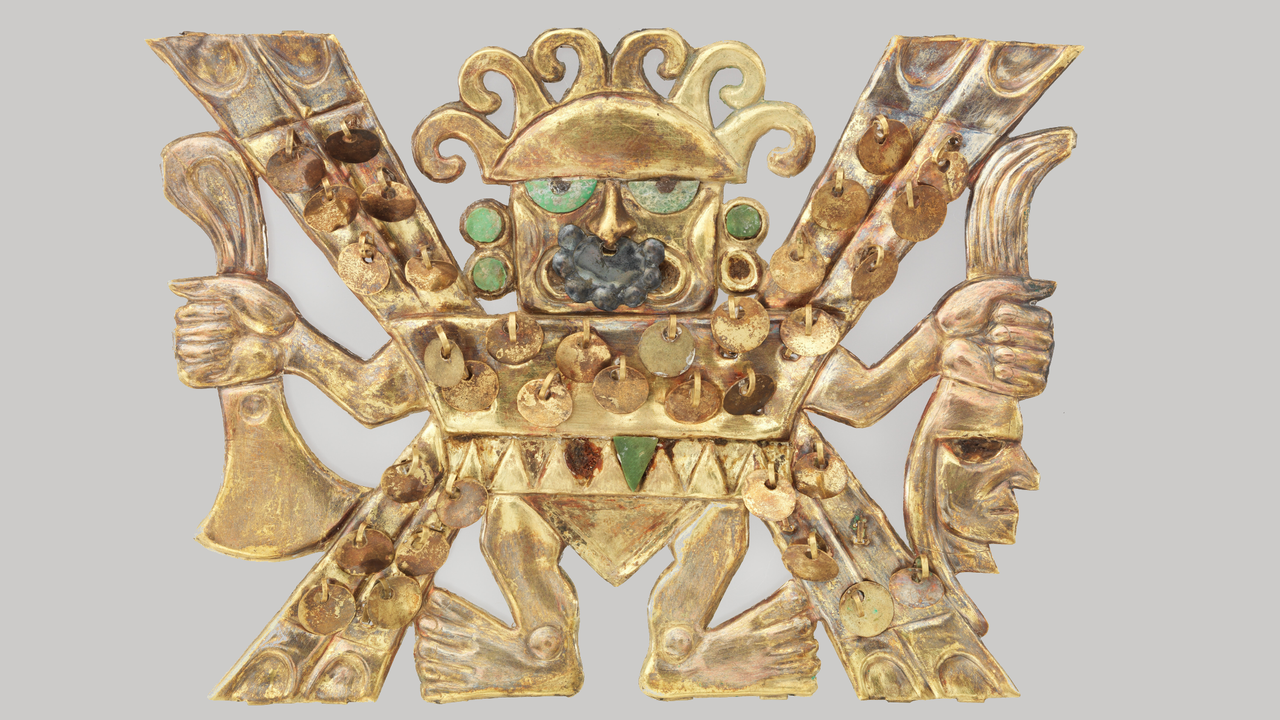 Decapitator nose ornament: 1,500-year-old gold jewelry depicting a bloodthirsty South American god