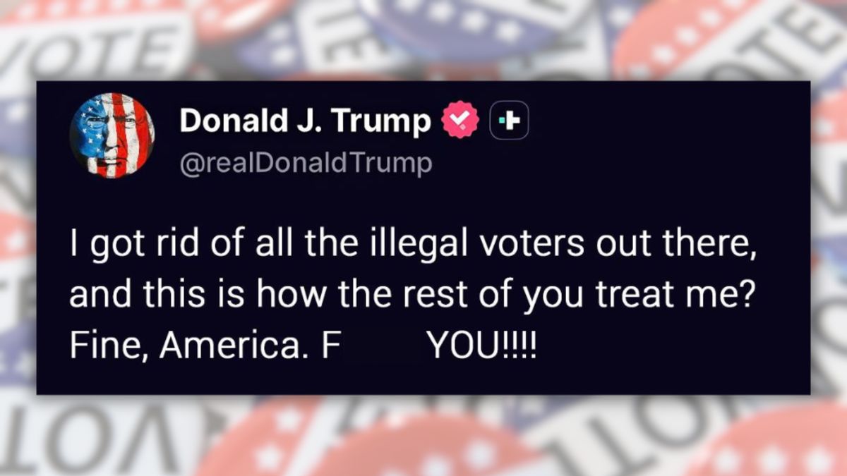 Don’t fall for Trump tirade against voters for electing Democrats in November 2025