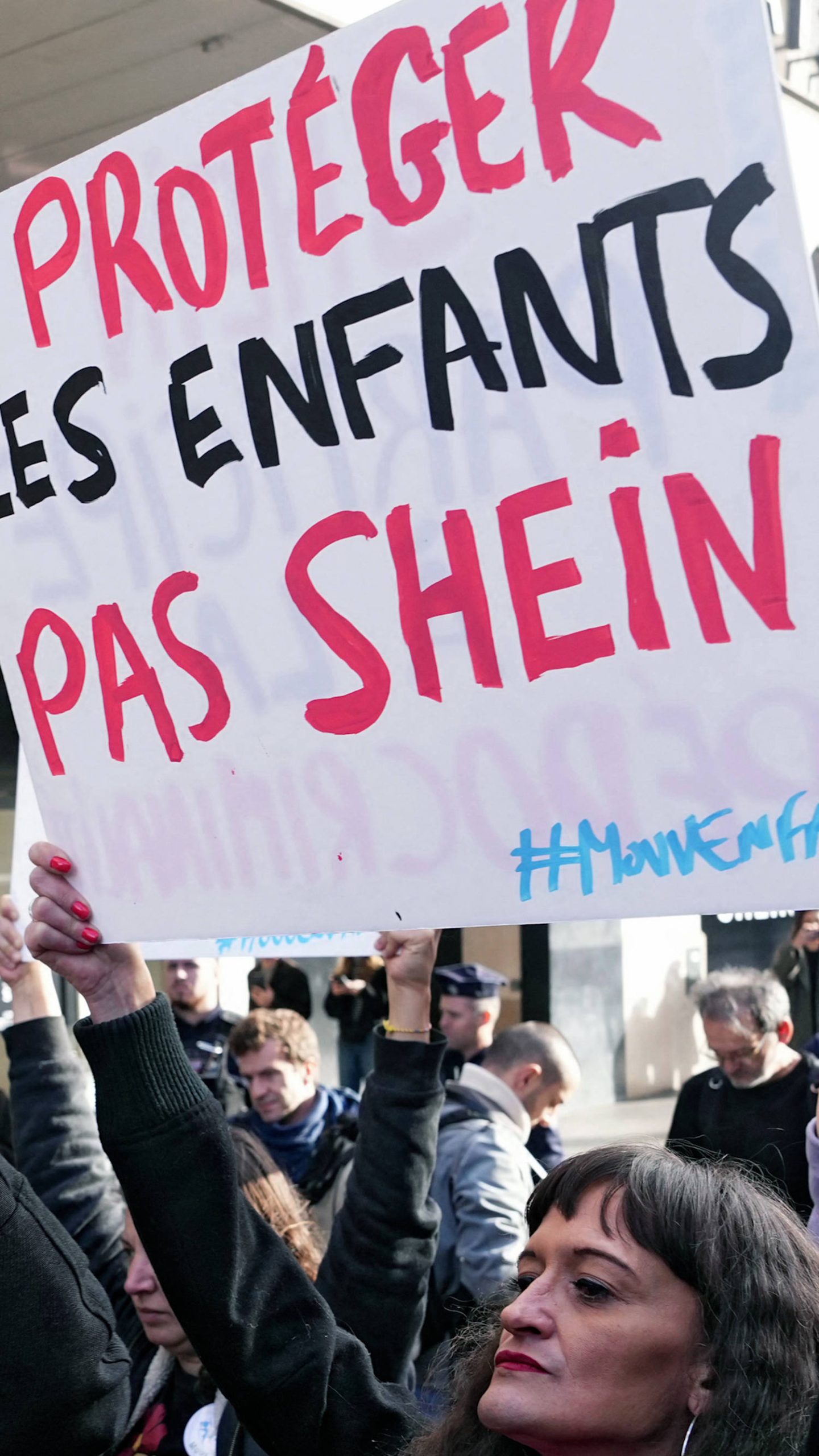 Demonstrators protest against opening of Shein store