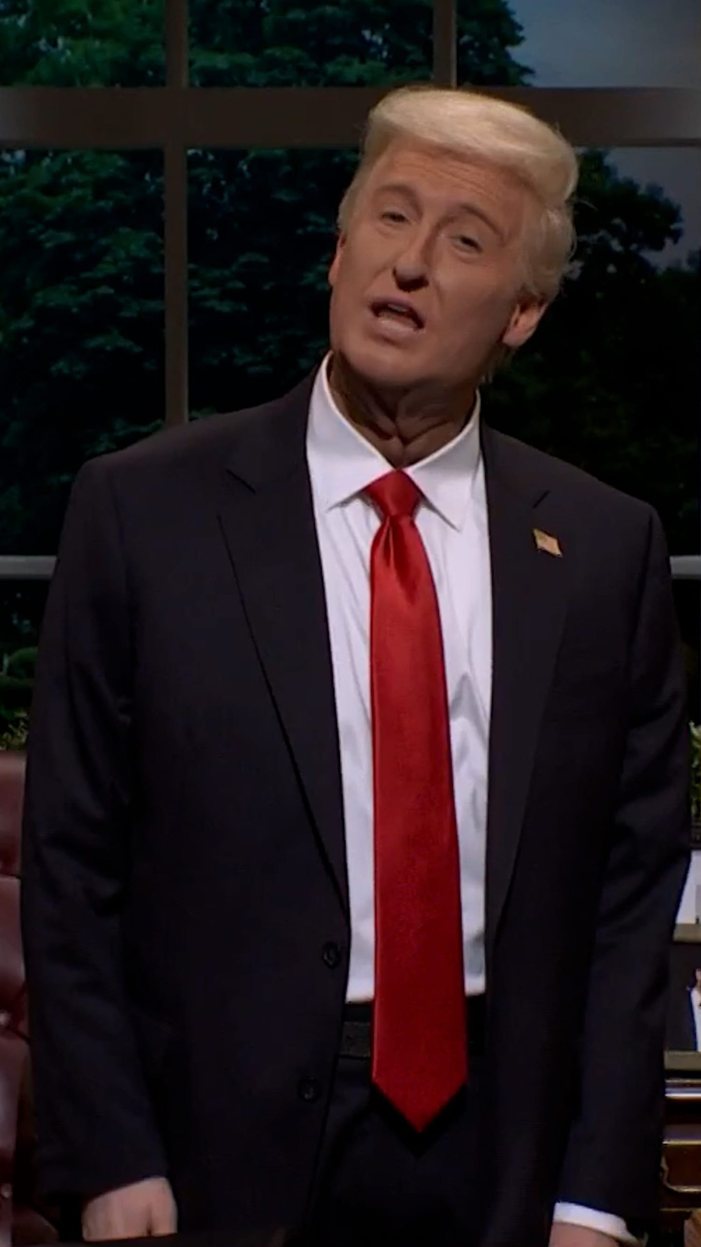 Trump stands over man who fainted in ‘SNL’ skit
