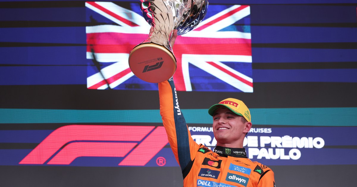 Norris wins Brazil GP to extend F1 championship lead over Piastri