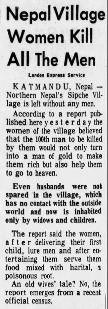 Sipche—the village without men