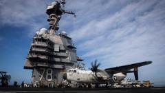 US aircraft carrier group arrives in Caribbean